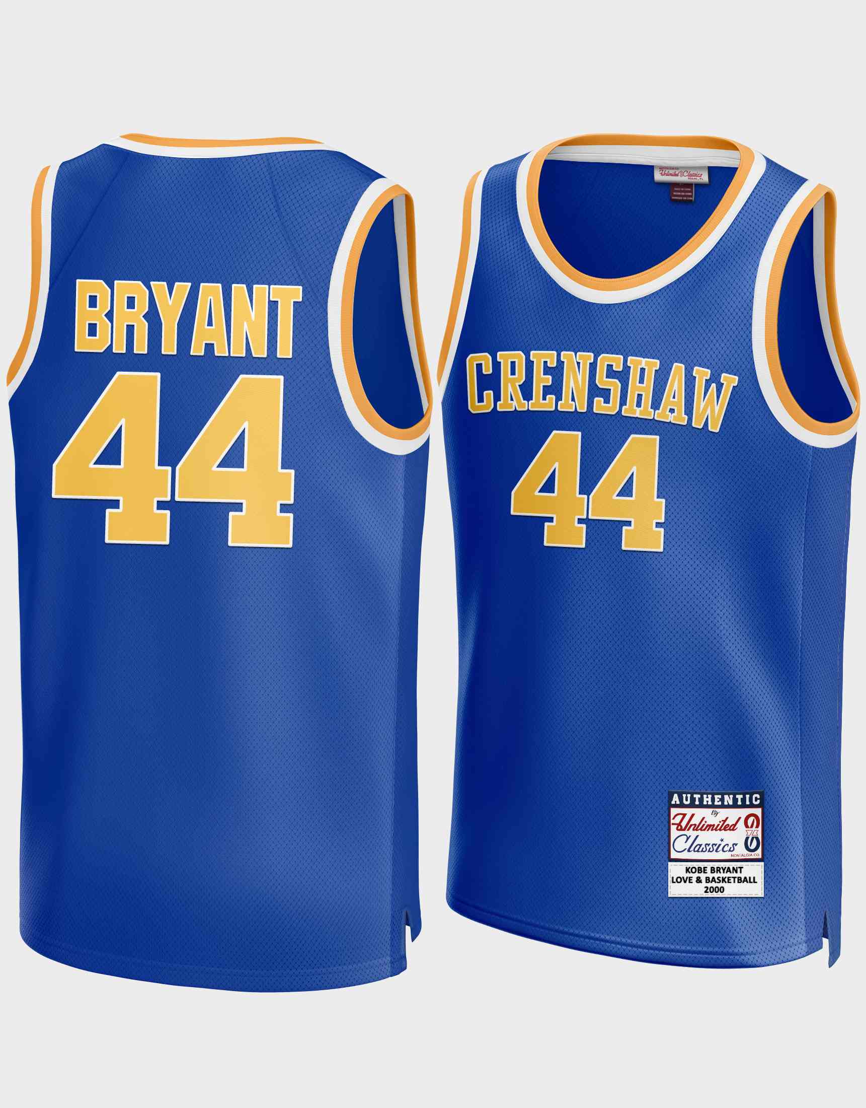 Kobe Bryant 44 Crenshaw High School Blue Basketball Jersey Moesha — BORIZ