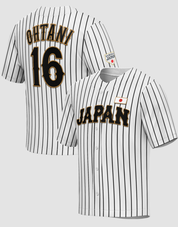 Shohei Ohtani #16 Samurai White Baseball Jersey