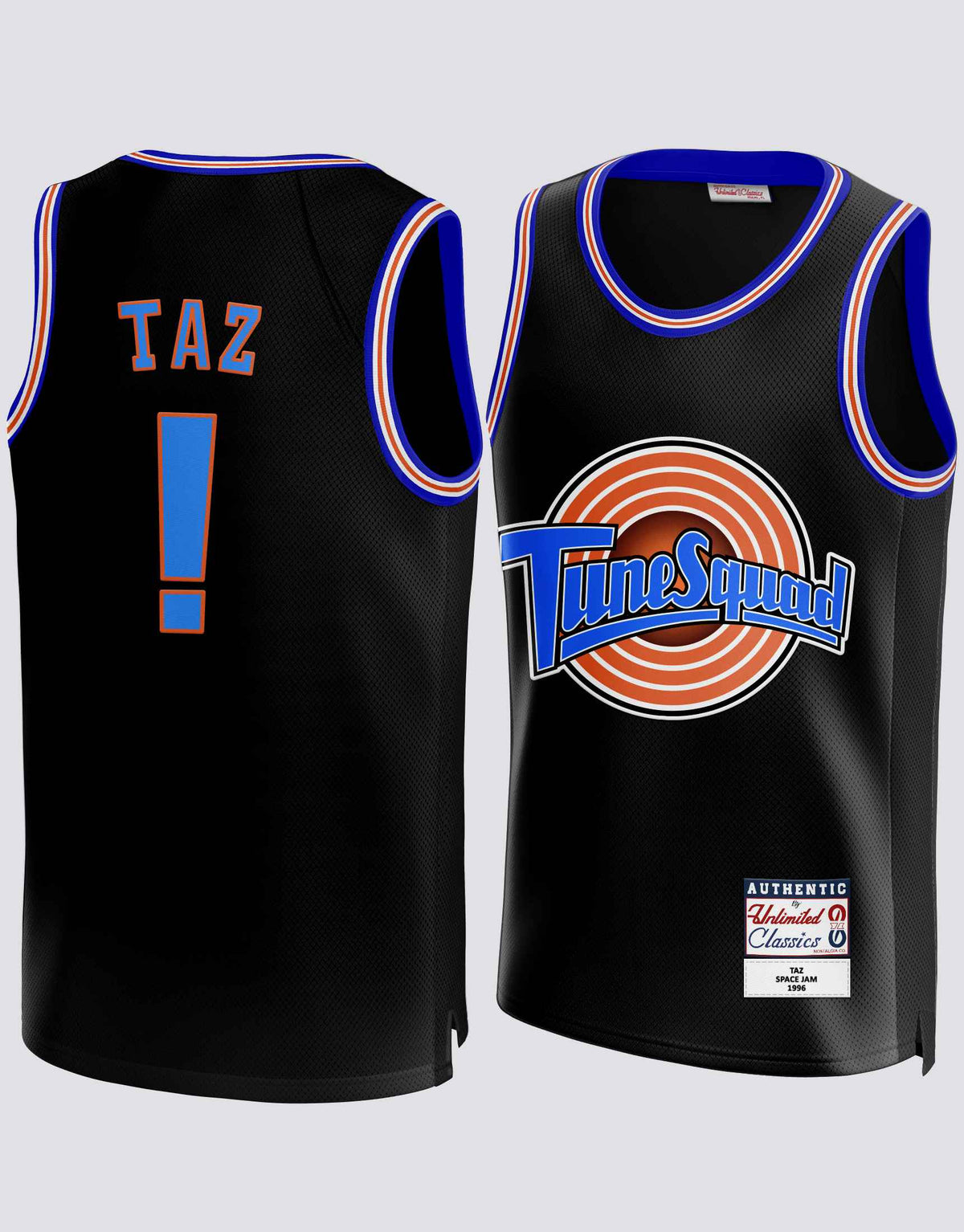 Taz #! Space Jam Tune Squad Black Basketball Jersey