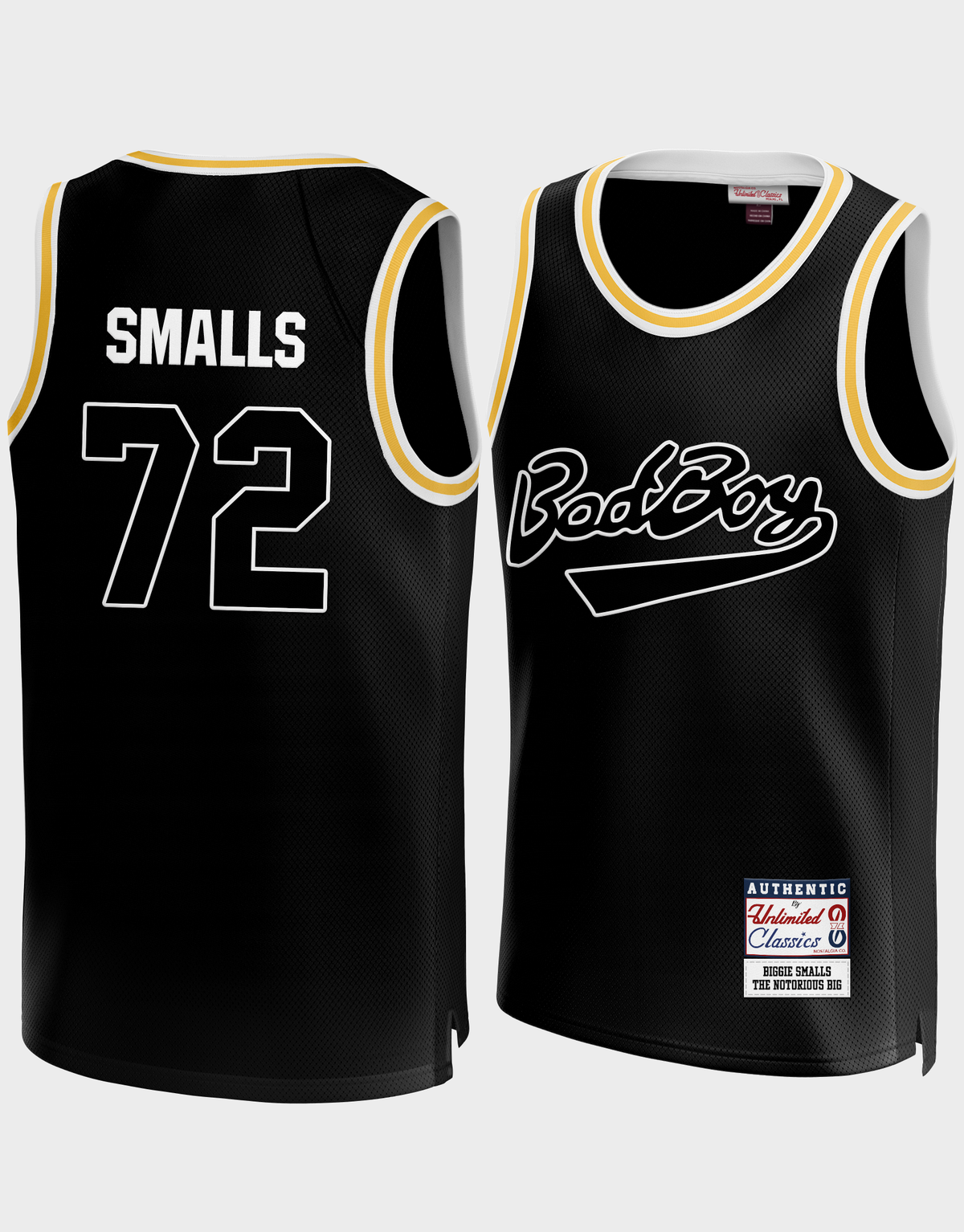 Biggie Smalls #72 Notorious Big Bad Boy Black Jersey
