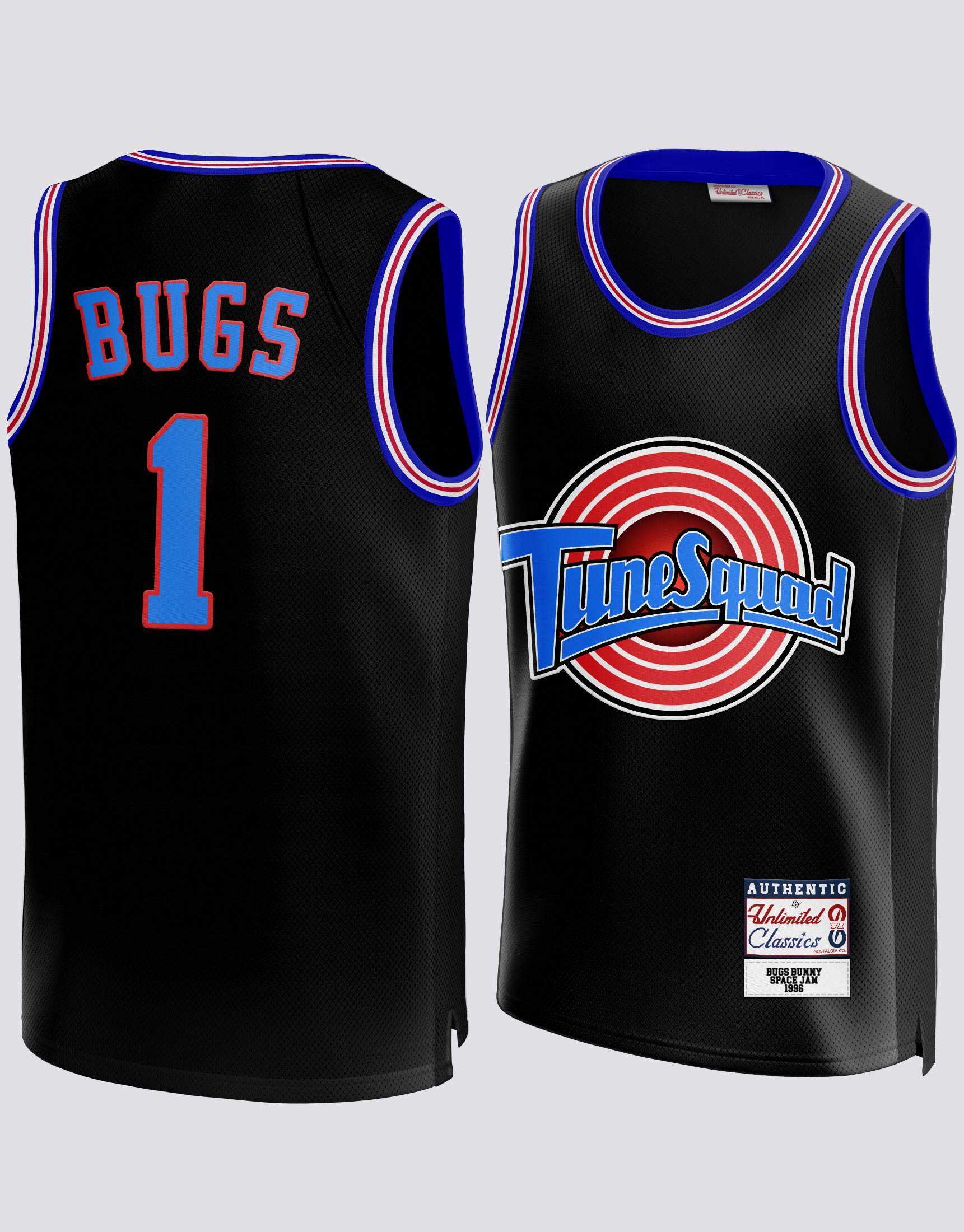 Shirts, Men Basketball Jersey 1 Bugs Space Jam Tune Squad Black Size  Medium