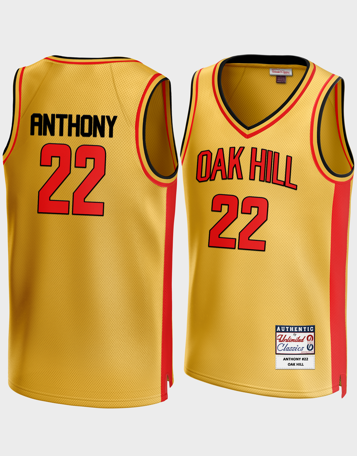 Carmelo Anthony #22 Oak Hill Academy Yellow Jersey