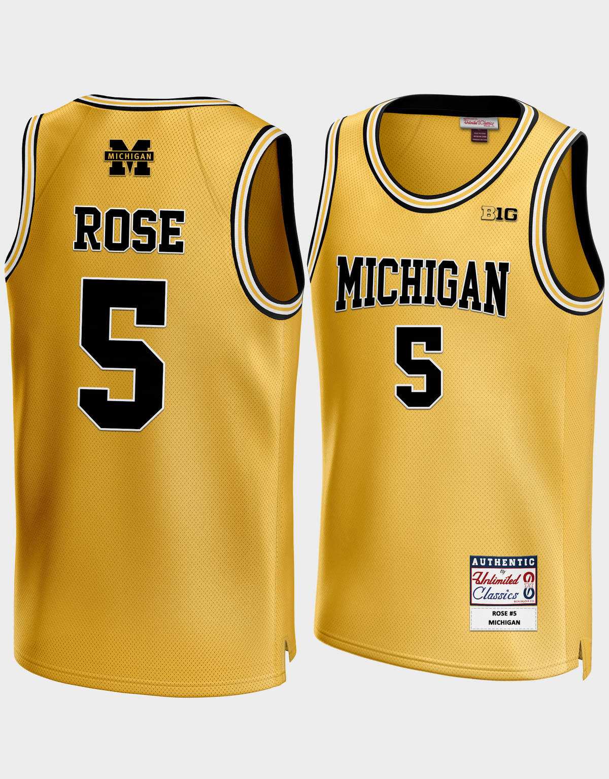 Jalen Rose #5 Michigan Wolverines Fab Five Jersey