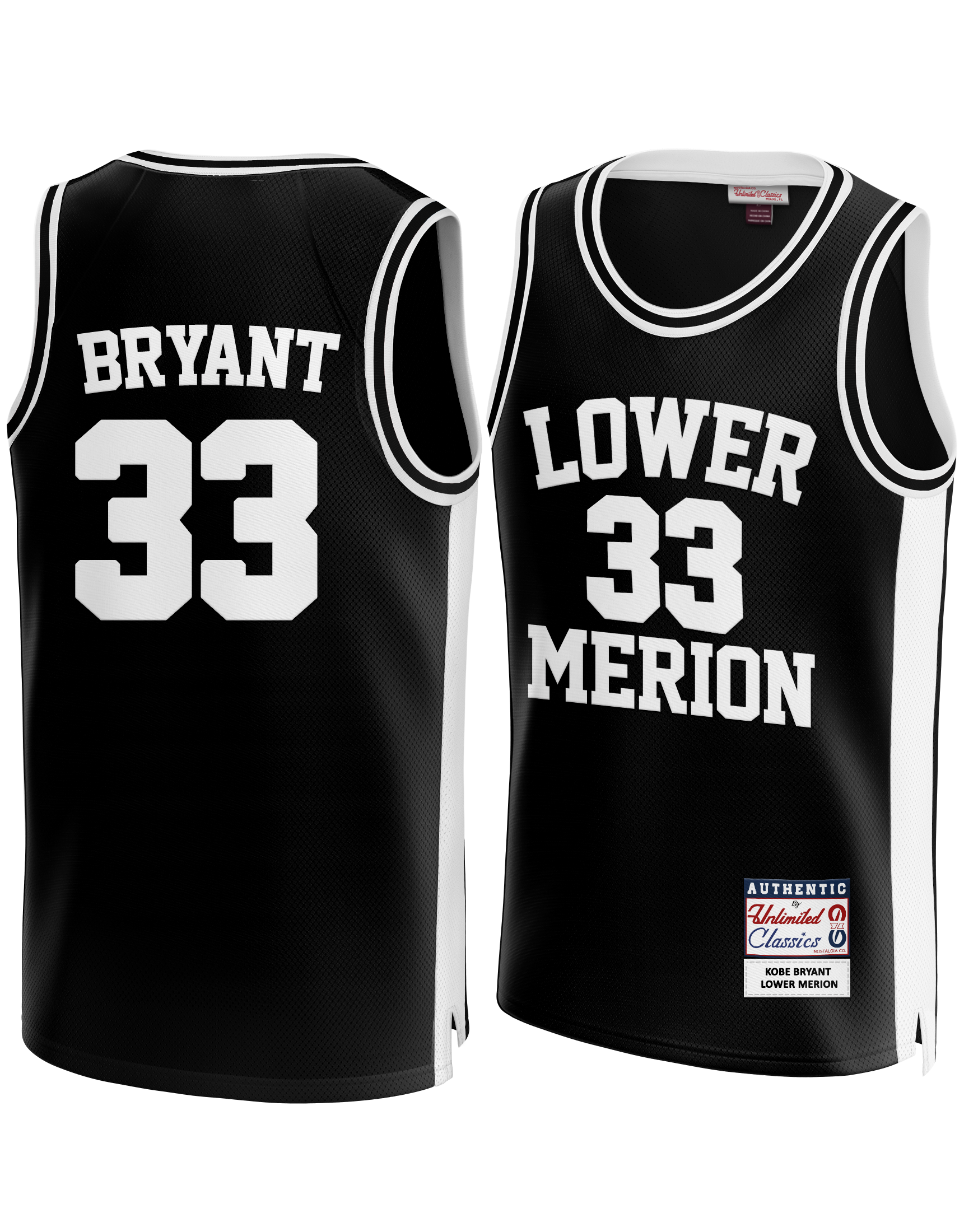 Kobe Bryant #33 Lower Merion High School Black Jersey 2XL