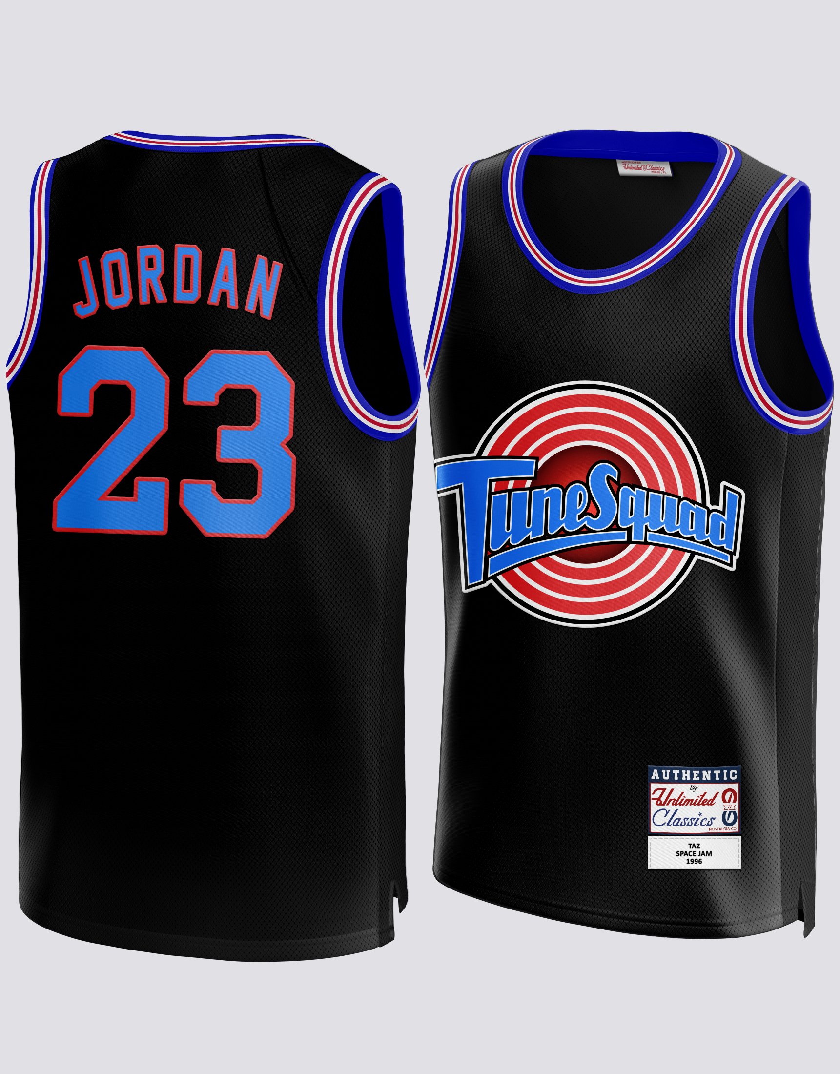 Unlimited Classics Buy #23 Jordan Space Jam Tune Squad Looney Tunes Black Basketball Jersey XL