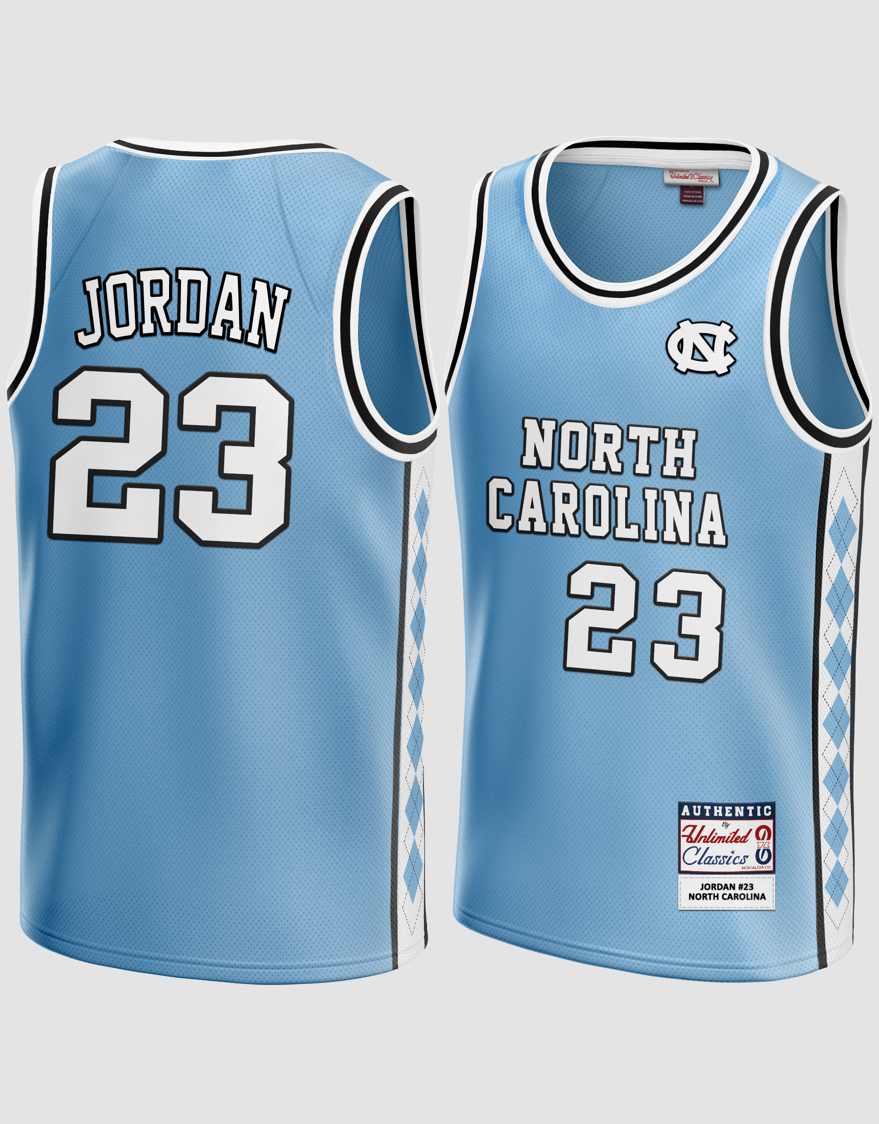 Ship From US Michael MJ #23 Basketball Jersey North Carolina TAR