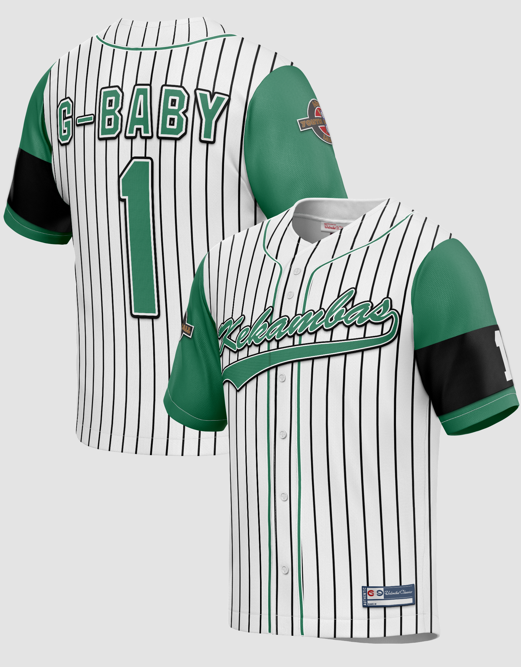 Youth Jarius G Baby Evans 1 Kekambas Baseball Jersey