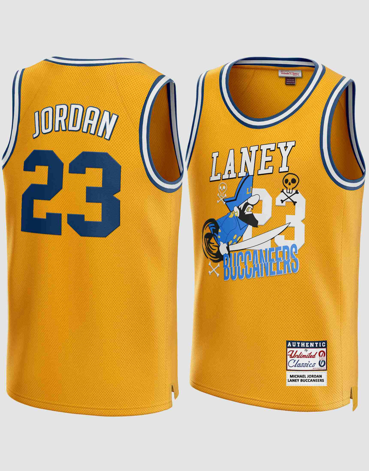Michael Jordan Laney Buccaneers #23 Yellow Basketball Jersey