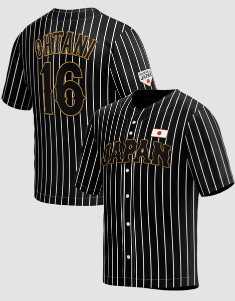 Unlimited Classics Shohei Ohtani #16 Samurai Black Baseball Jersey XL