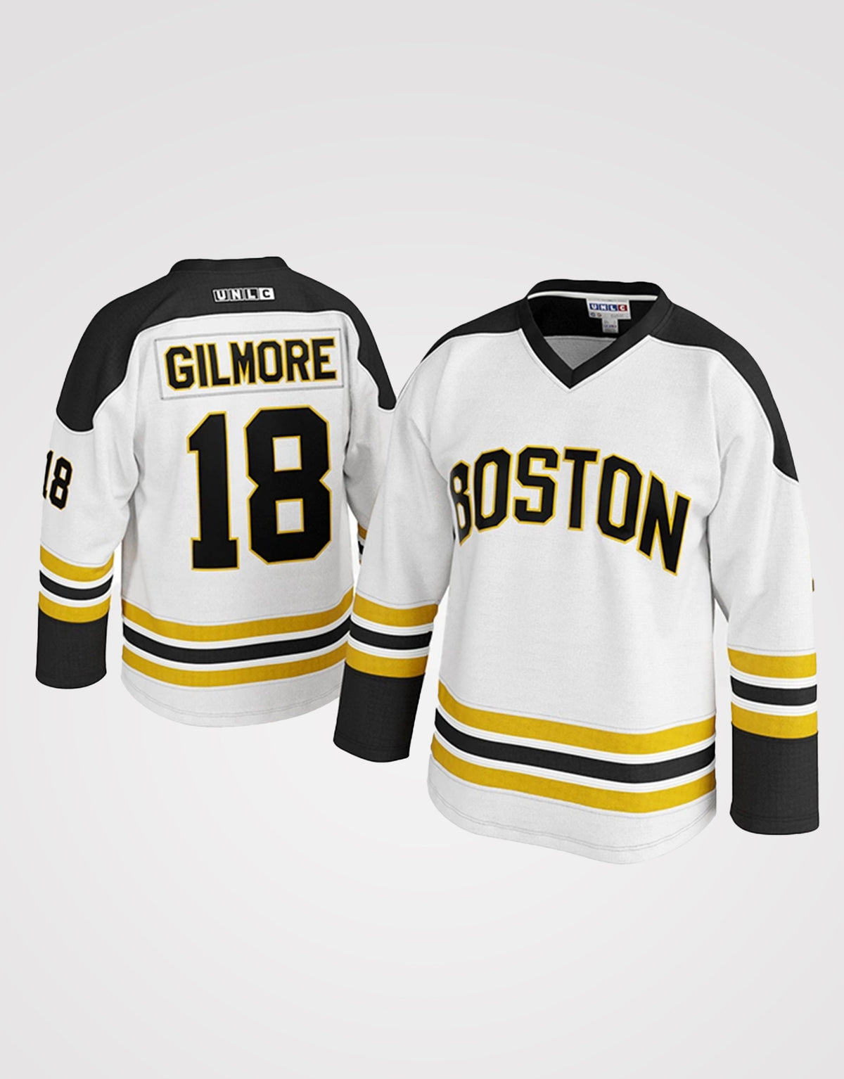 Happy Gilmore #18 Boston Adam Sandler Hockey Jersey (White)