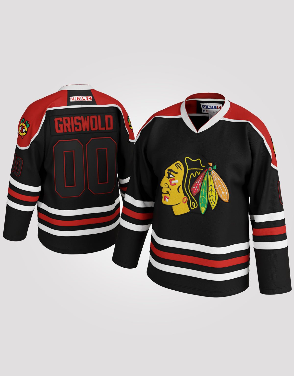 Eway Clark Griswold #00 Christmas Vacation Hockey Jersey (Black)