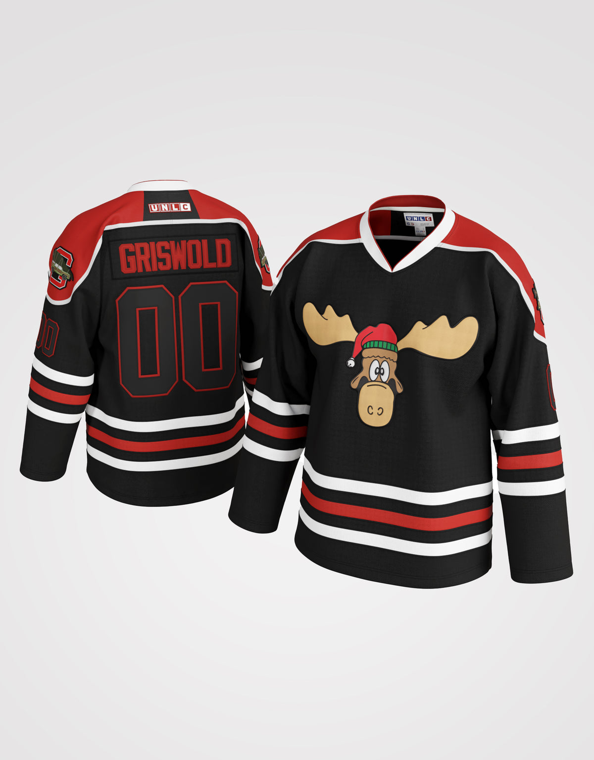 YOUTH Christmas Vacation 'Griswold' Hockey Jersey (Black)