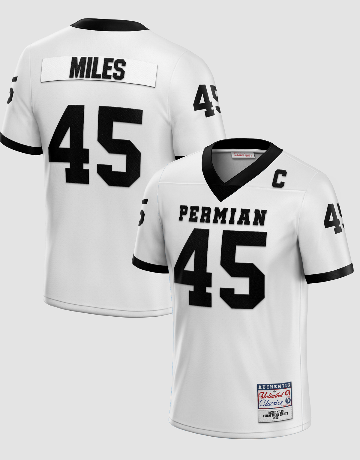 Boobie Miles #45 Permian White Football Jersey