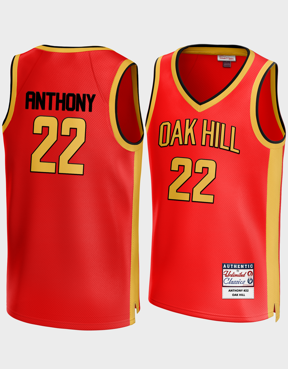 Camiseta Carmelo Anthony #22 Oak Hill Academy Roja 
