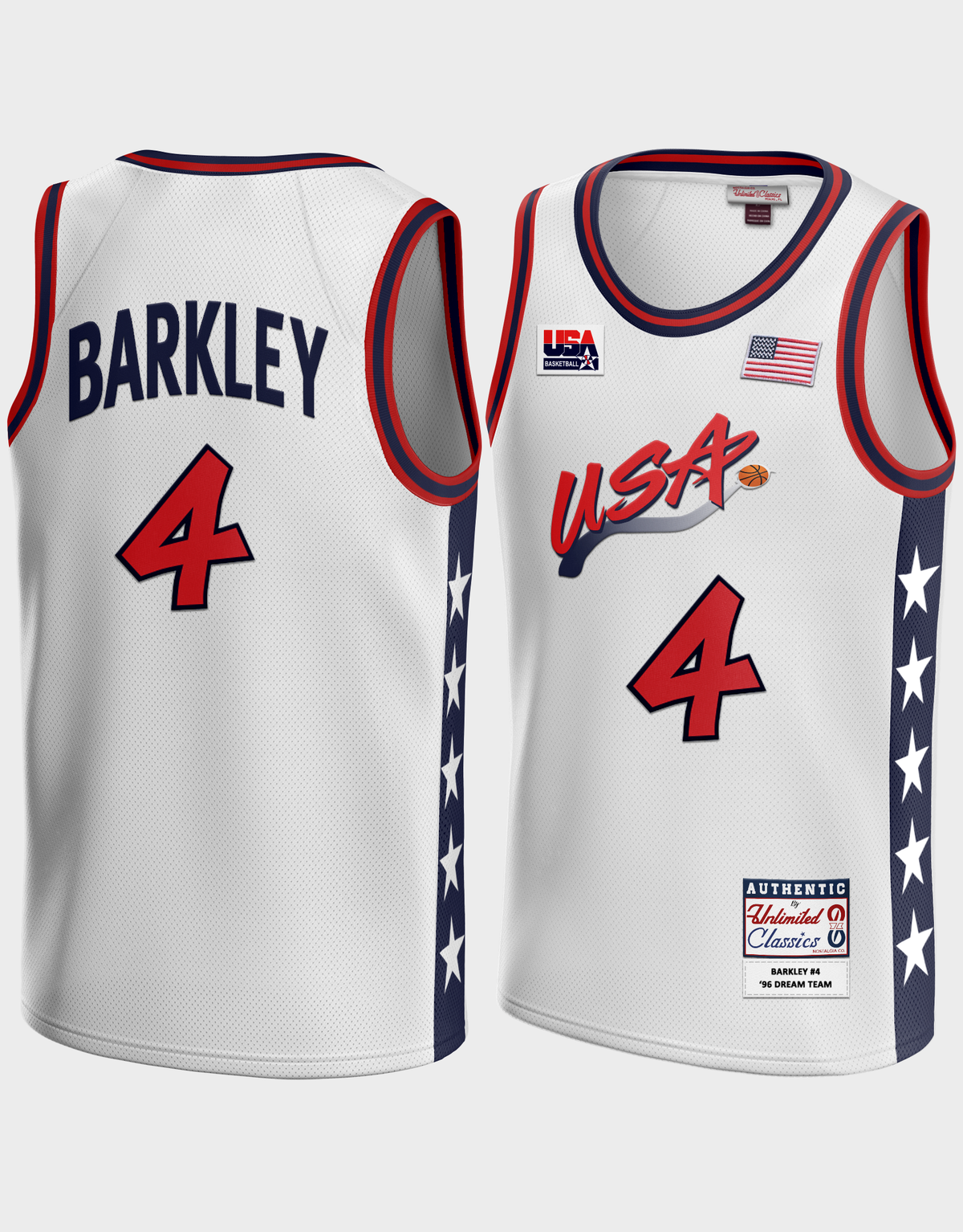 Charles Barkley 4 Dream Team White Basketball Jersey