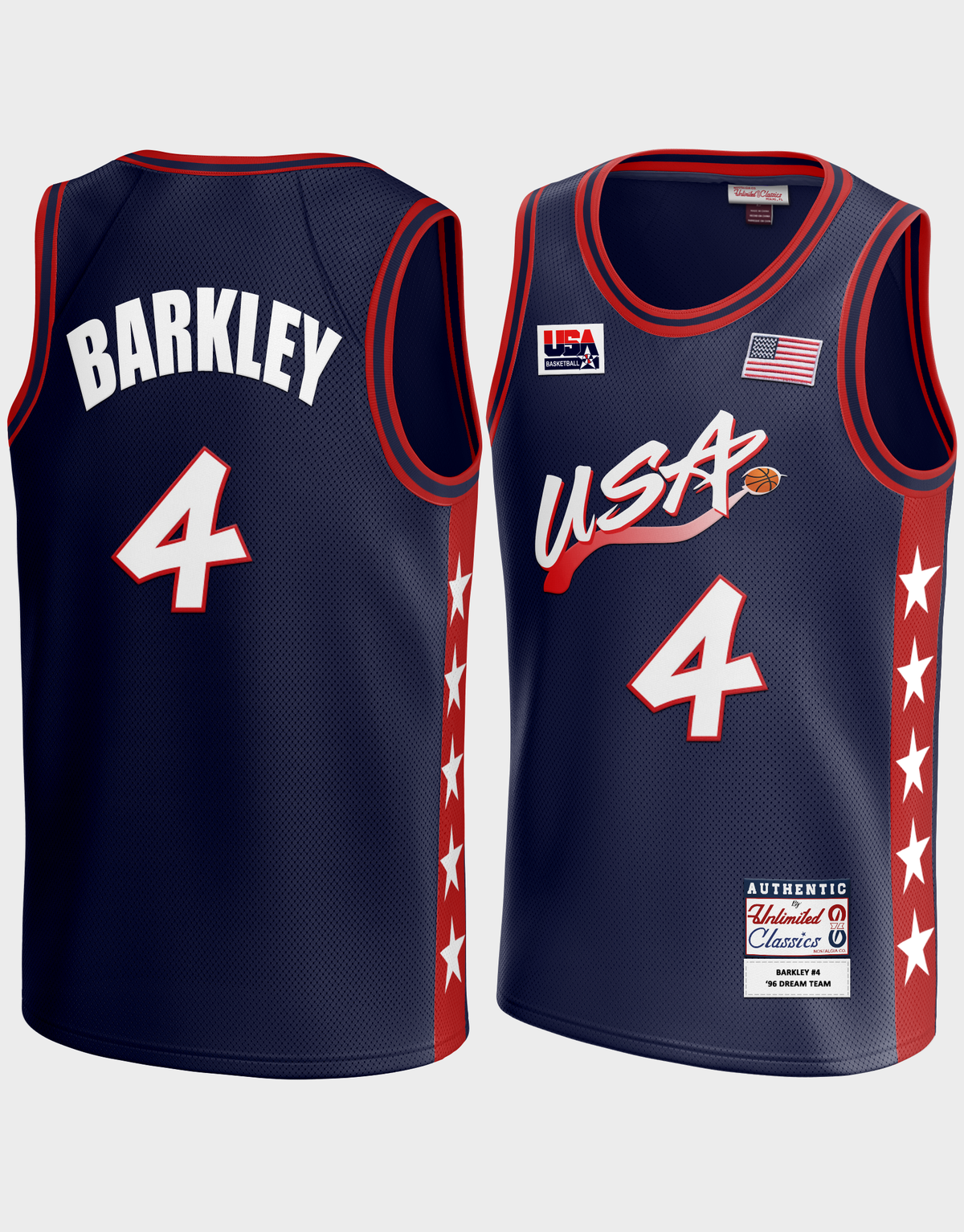 Charles Barkley #4 Dream Team Navy Basketball Jersey
