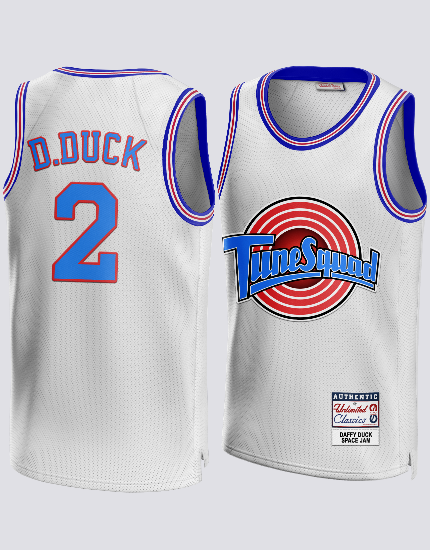 Daffy Duck #2 Space Jam Tune Squad White Basketball Jersey