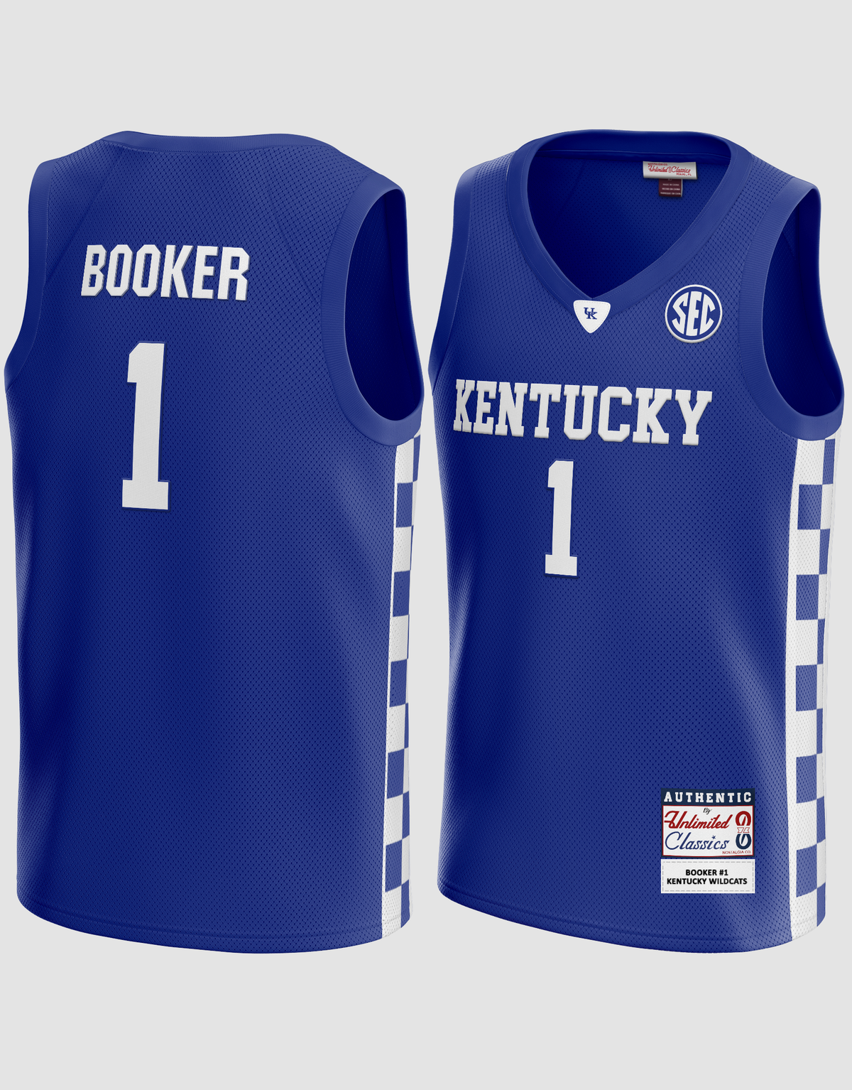 Camiseta Devin Booker #1 NCAA Kentucky Wildcats azul 