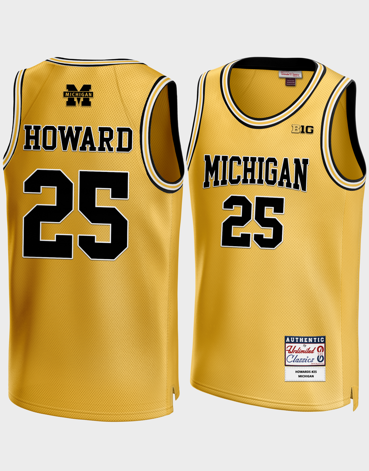 Juwan Howard 25 Michigan Fab Five Basketball Jersey