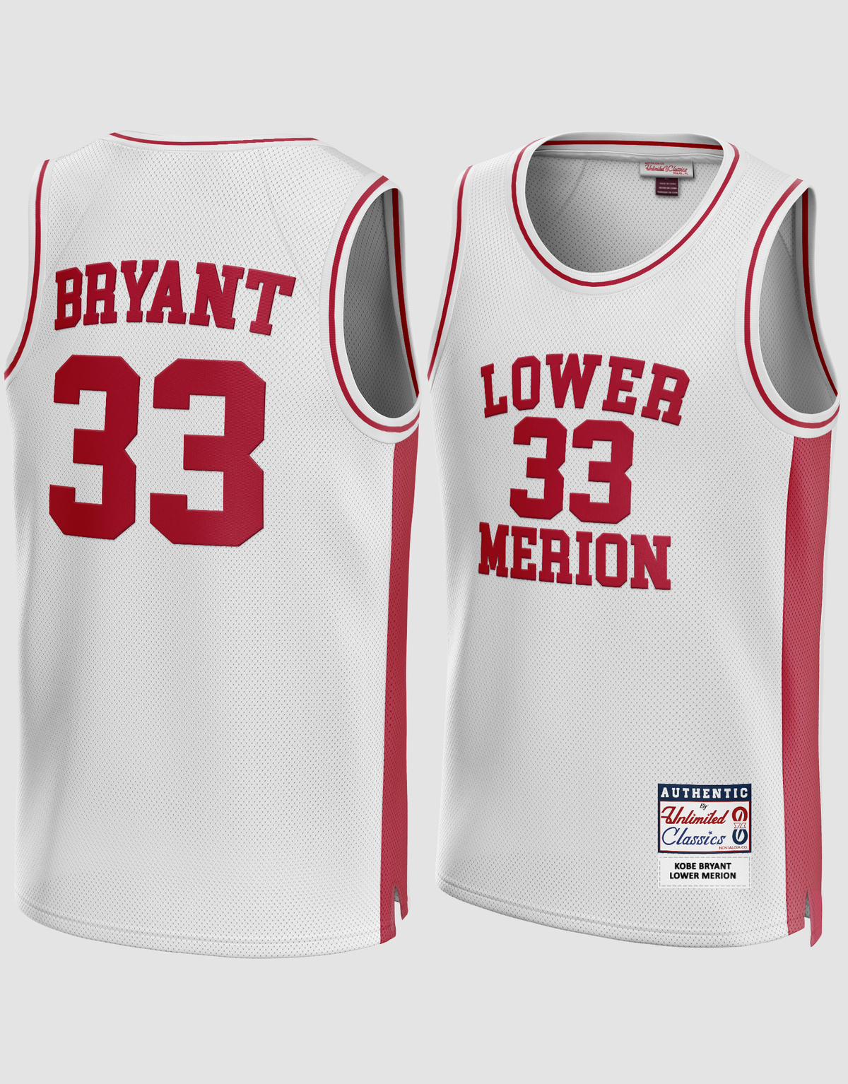 Kobe Bryant #33 Lower Merion High School White Jersey