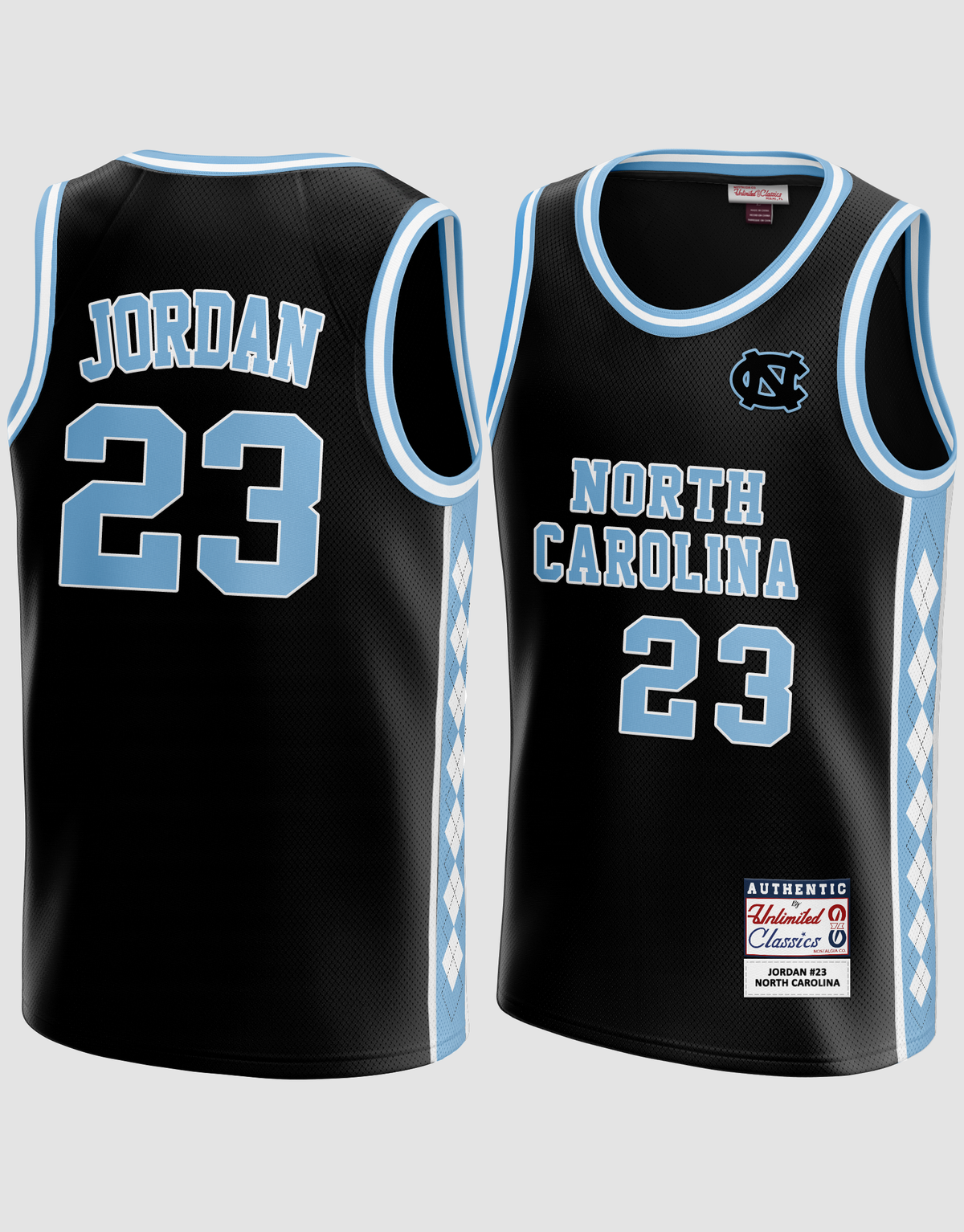 North Carolina Michael Jordan 23 Black Jersey S