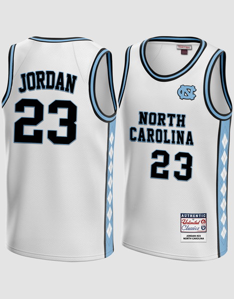 Jordan Men's Michael North Carolina Tar Heels #23 Basketball Jersey White T-Shirt - XL (extra Large)