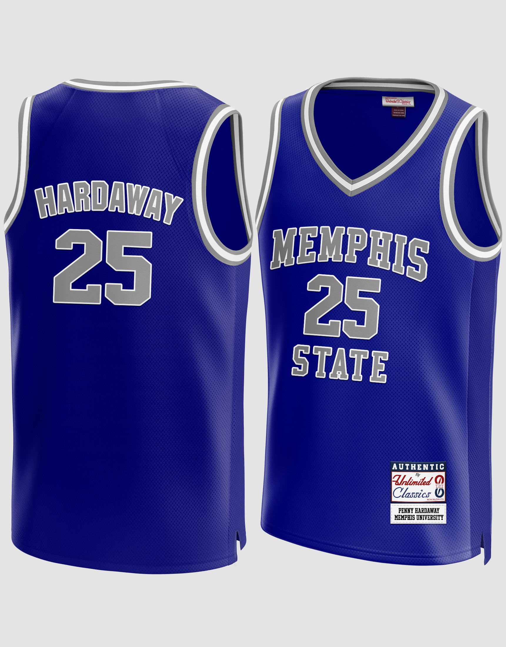 Camiseta azul Penny Hardaway #25 de la Universidad de Memphis 