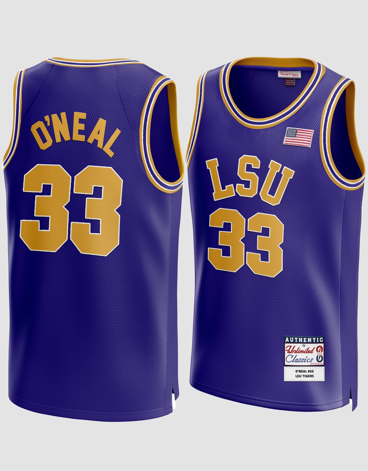 Shaq O'Neal #33 LSU Tigers College Purple Jersey