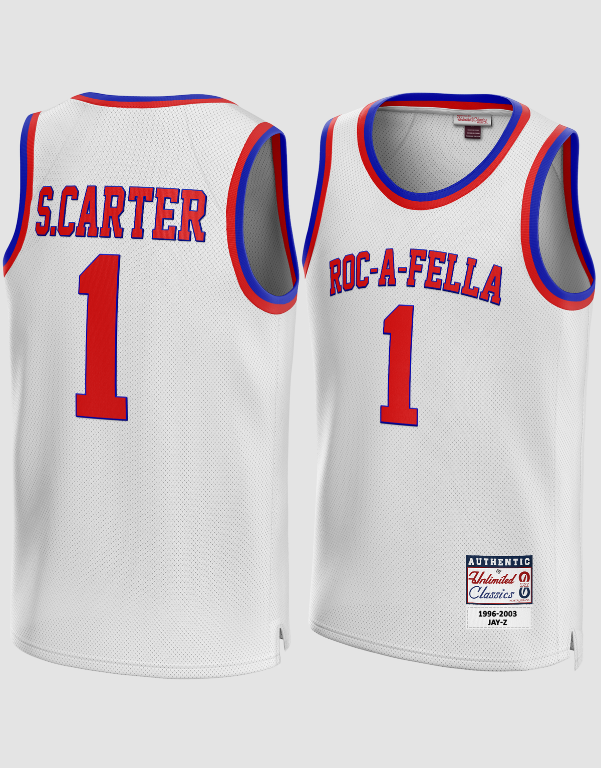 Shawn Carter Jay-Z #1 Roc-A-Fella White Hip Hop Jersey