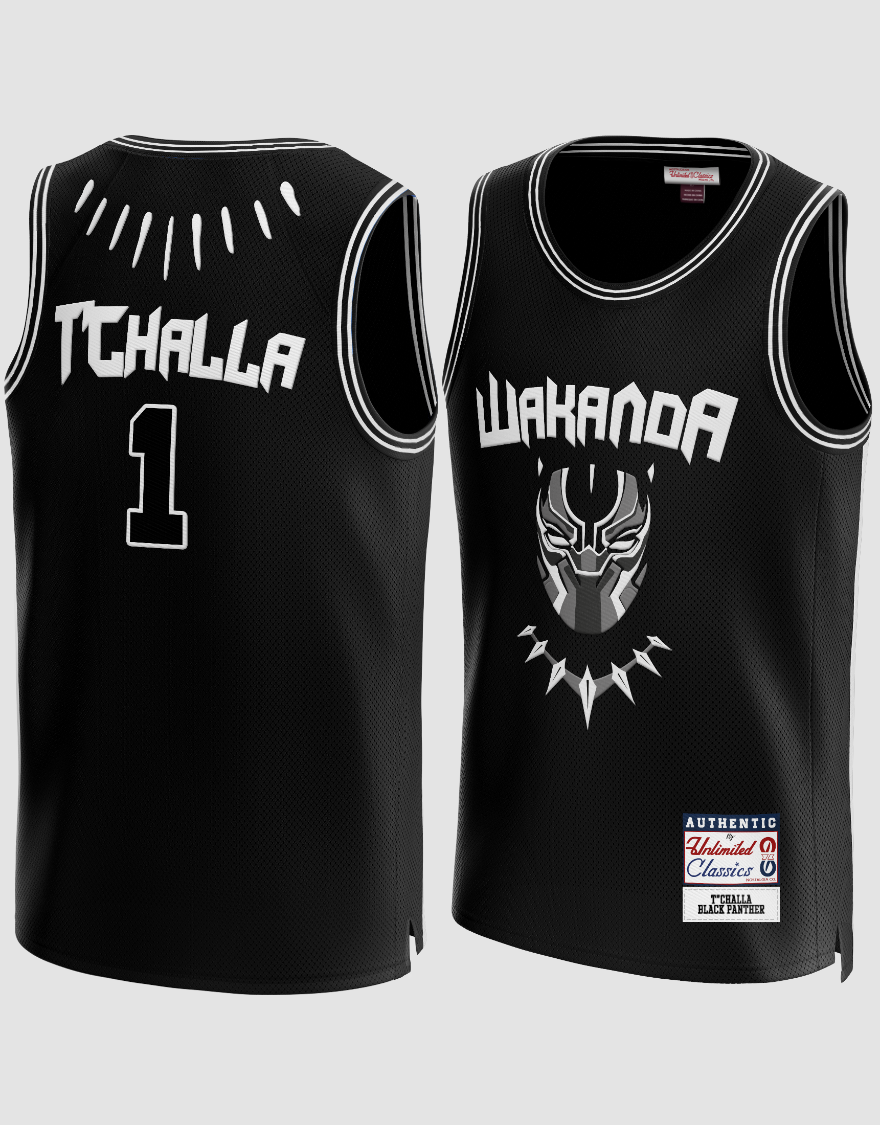 T’Challa #1 Wakanda Black Panther Basketball Jersey
