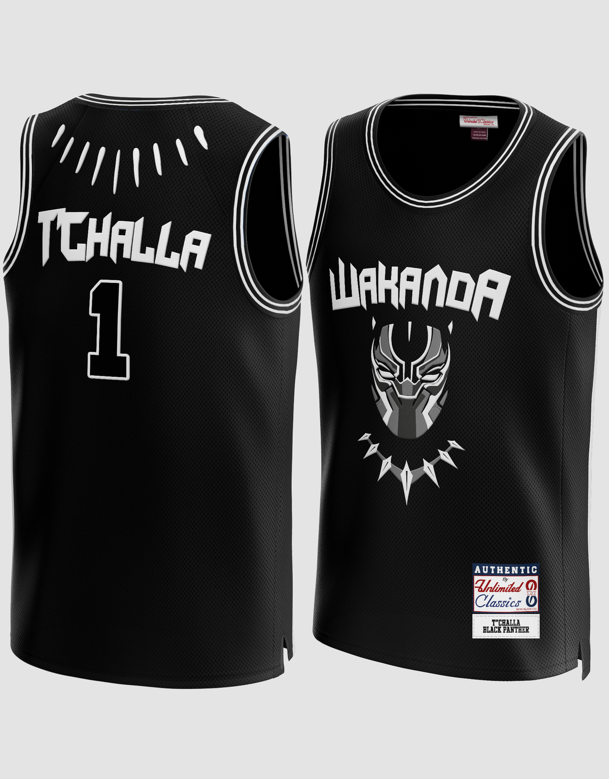 T’challa #1 Wakanda Black Panther Basketball Jersey M