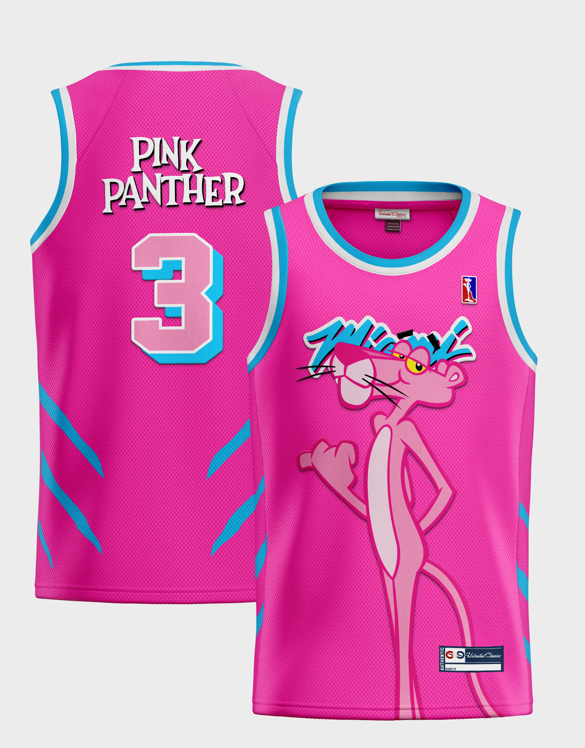 Youth Miami X Pink Panther #3 Basketball Jersey